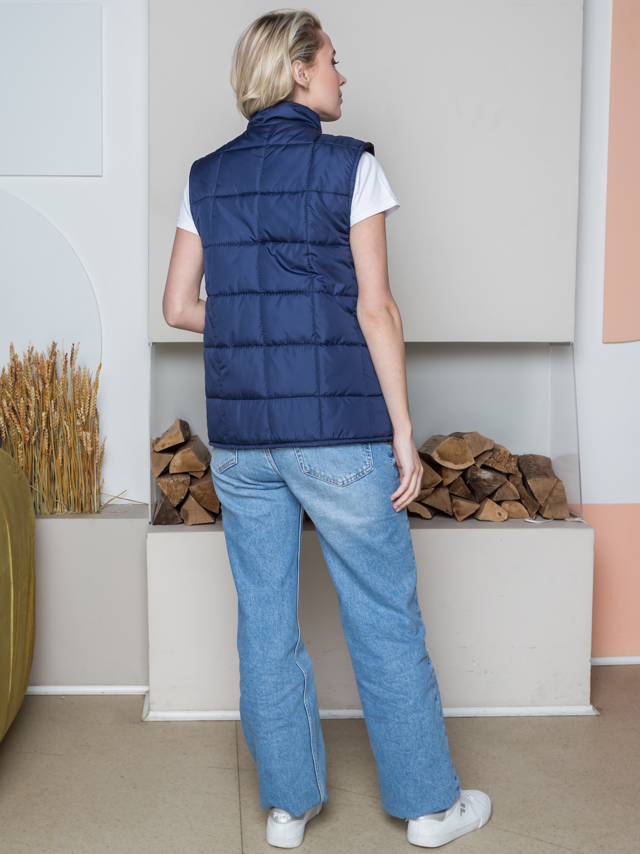 Купить жилет утепленный офис (дюспо), темно-синий в Челябинске
