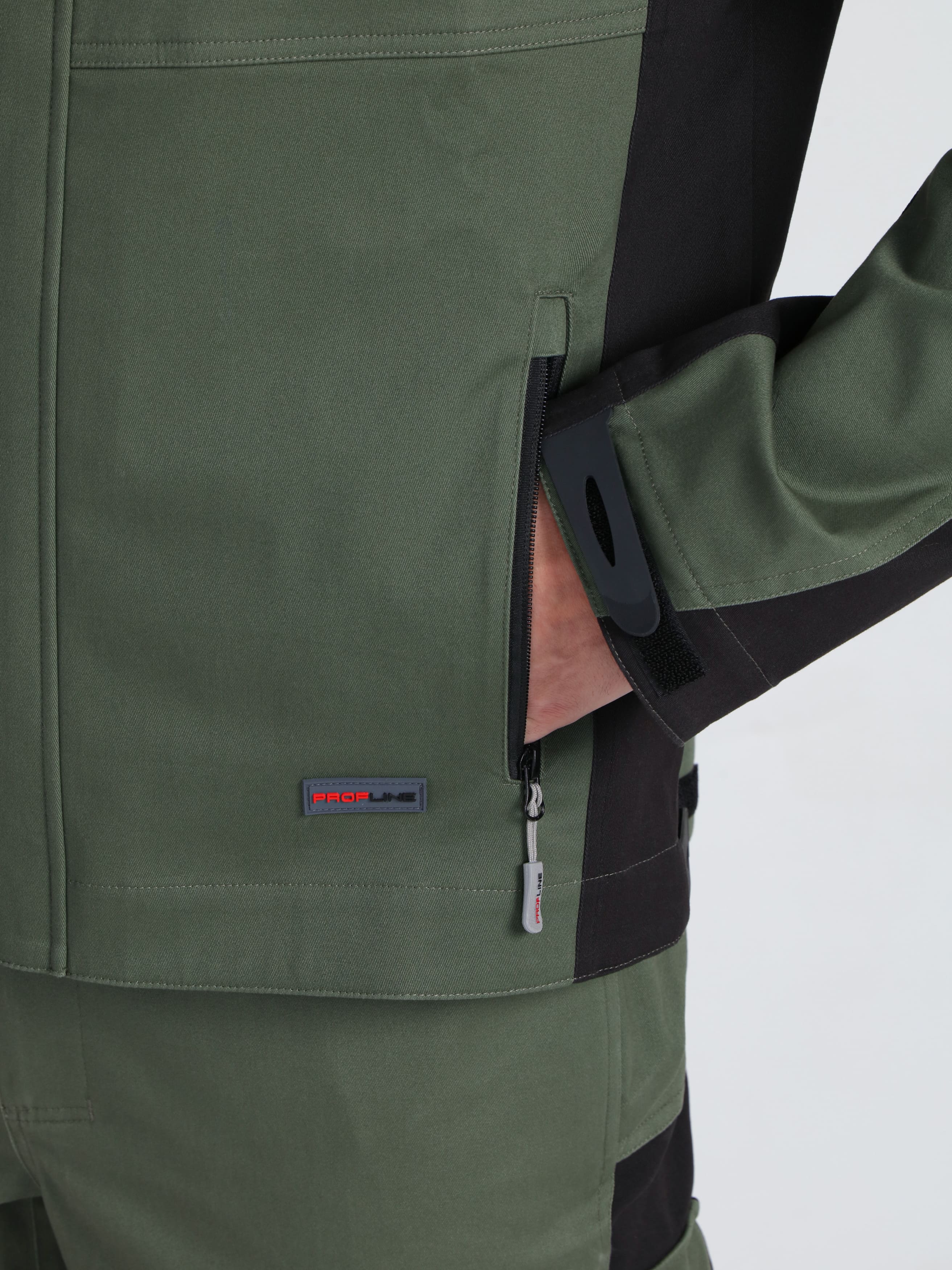 Купить куртка proflineleader (тк.хлопок/спандекс,260), хаки/черный в Челябинске