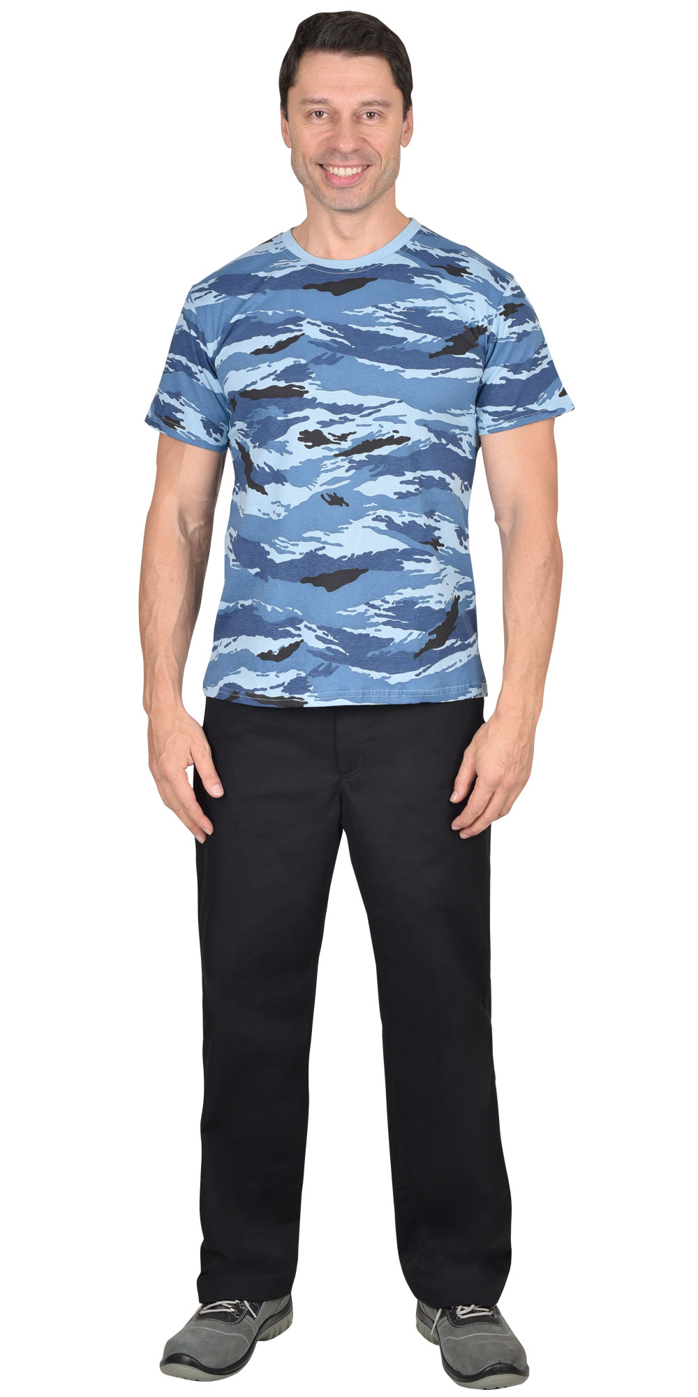 Футболка КМФ "Город синий", плотность 160 г/кв.м.