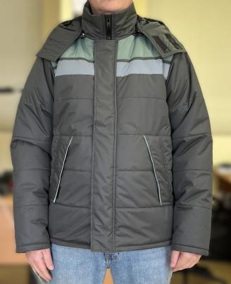 Купить куртка зимняя "эребус" цвет: серый/олива по цене - 3 580.00 р