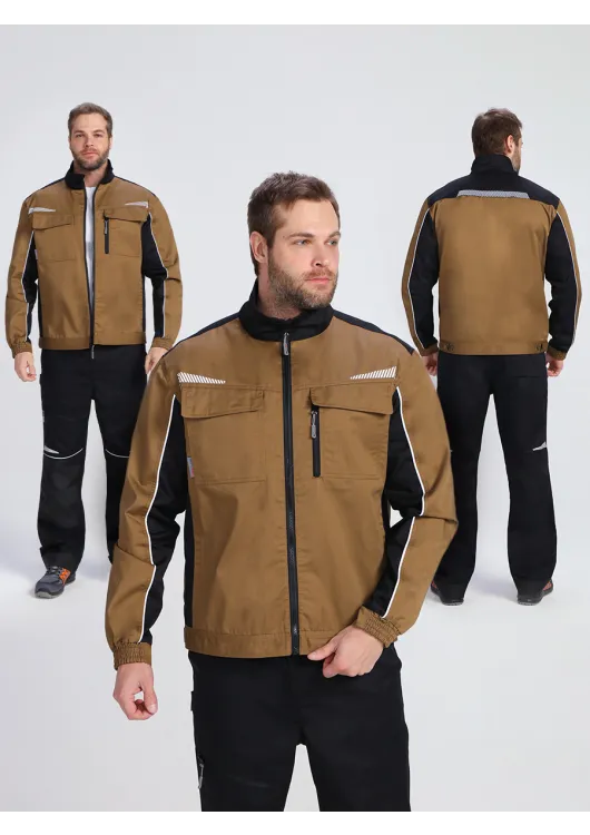 Купить куртка proflinespecialist (тк.смесовая,240), бежевый/черный по цене - 2 180.00 р