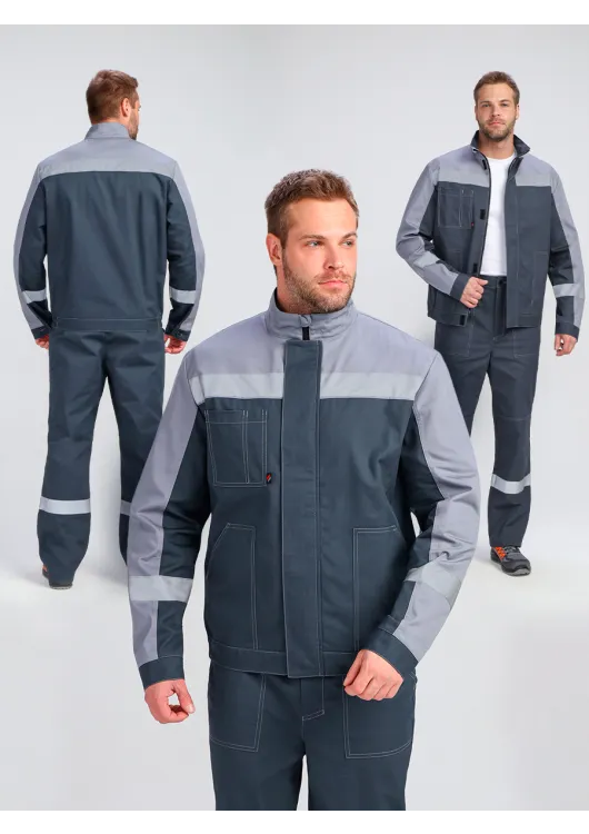 Купить костюм бриготек-1 соп (тк.смесовая,260) брюки, т.серый/св.серый по цене - 3 750.00 р
