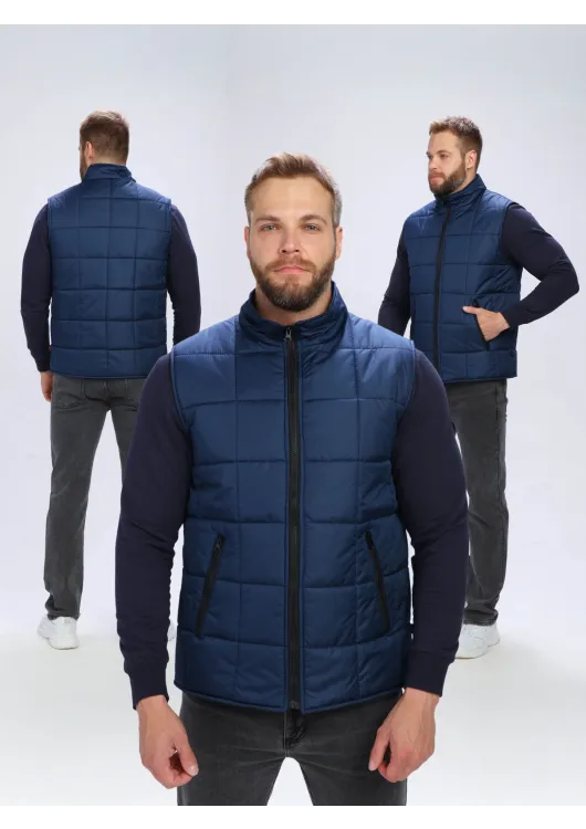 Купить жилет утепленный офис (дюспо), темно-синий по цене - 1 420.00 р